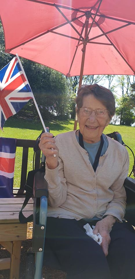 Waving flags at Cove House Image
