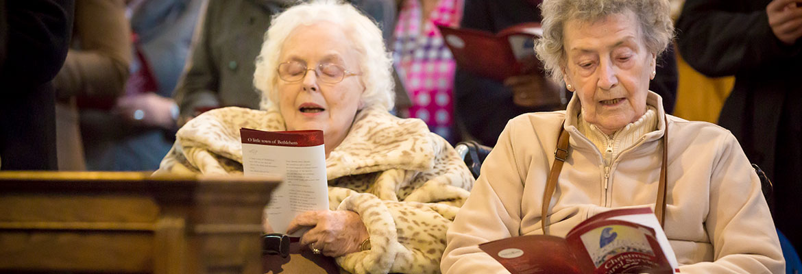 Abbeyfield residents singing carols