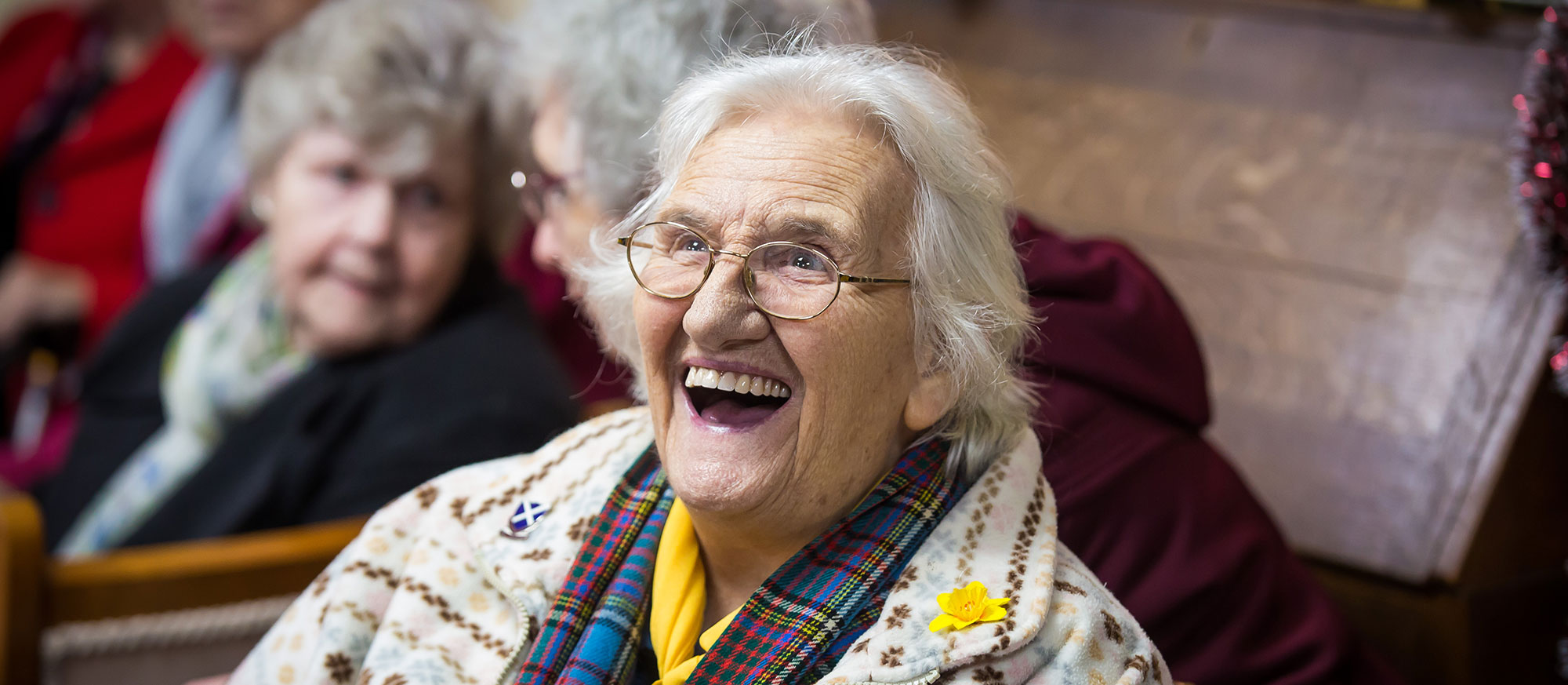 Abbeyfield resident at the Wellington Carol Service