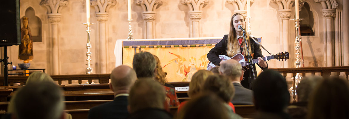 Charlotte Nairne sings at St Albans Carol Concert