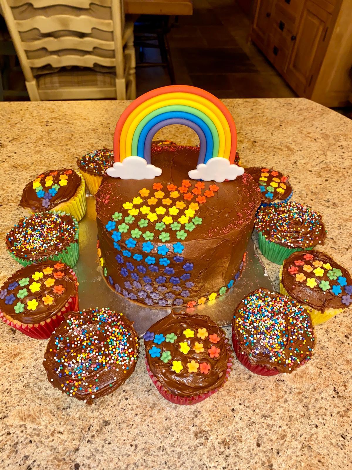 Harrowside House's amazing rainbow cake Image