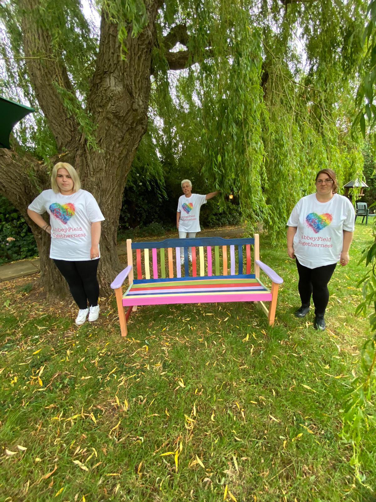 Donaldson Lodge painted their benches for the NHS Image