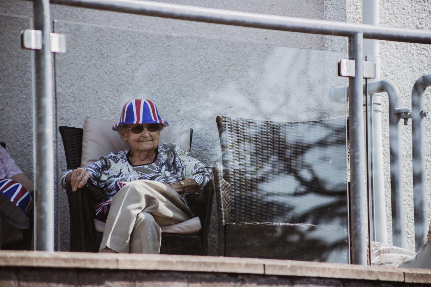 Residents watched from their balconies  Image