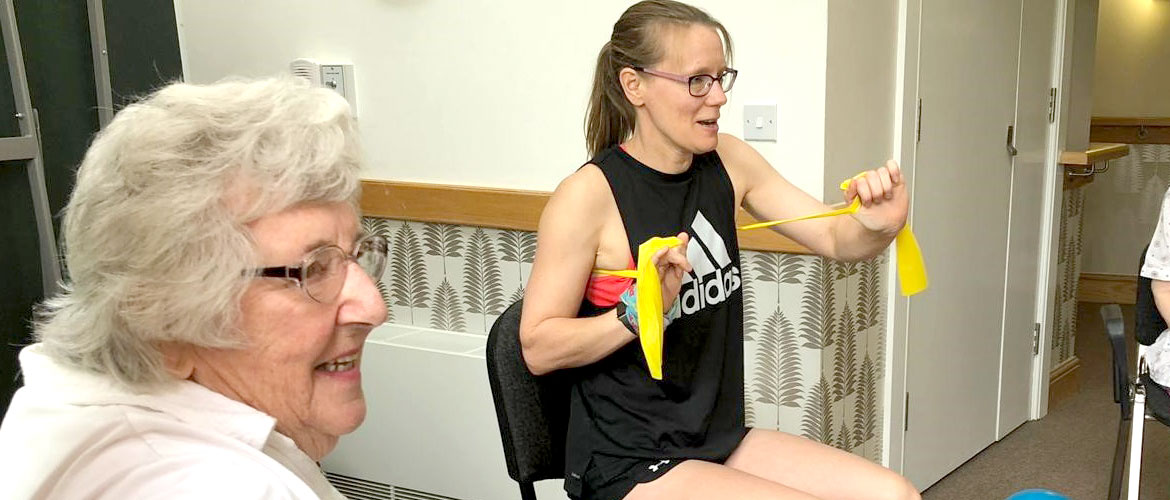 Seated exercise class at Girton Green with Lou Carter