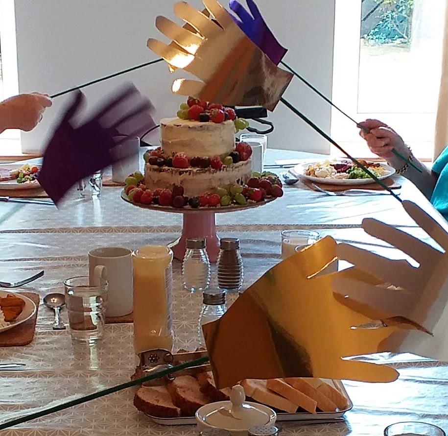 Ballymena residents found a way to safely join hands  Image